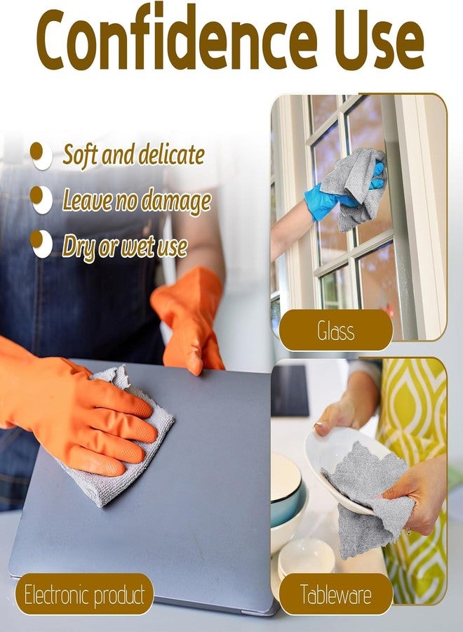 Slyford 25 X 25 CM Microfiber Cleaning Cloth Roll, 20 Pack Towels Reusable, Washable, Water Absorbent Cleaning Cloth use for Car, Home, Kitchen Surfaces, Garage (Grey Colour) - Image 5